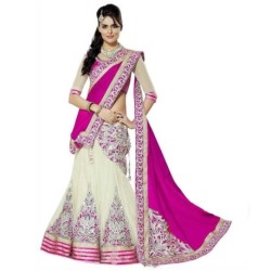 krishana all new designer saree Pink Cotton Lehenga