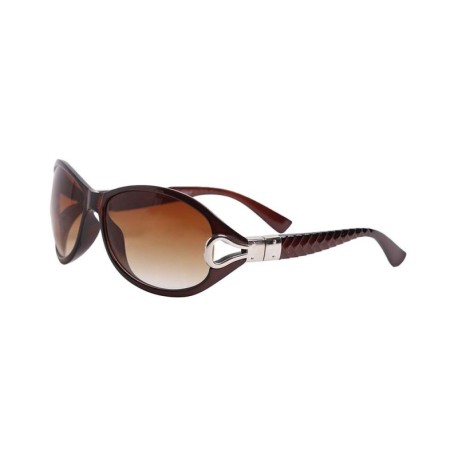 HH CLASICBRWN Brown Oval Sunglasses For Women