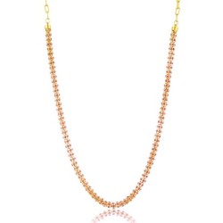 Donna Alloy Gold Plating Crystal Studded Pink Coloured Chain