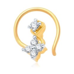 Sukkhi Beguilling Gold and Rhodium Plated CZ Nose Pin