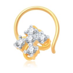 Sukkhi Eye-Catchy Gold and Rhodium Plated CZ Nose Pin