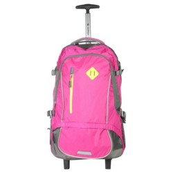 Sonada Pink 2 Wheel Trolley Backpack