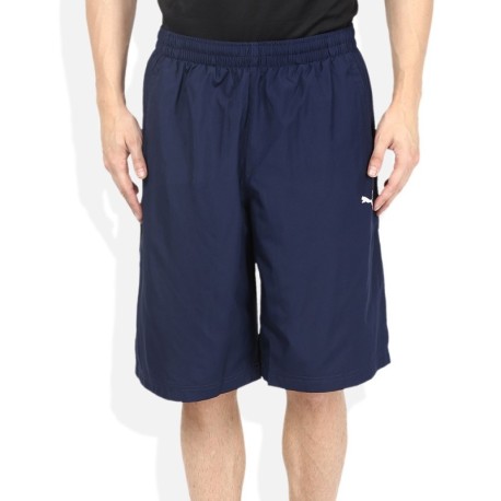Puma Navy Blue Solid Shorts