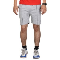 Vego Gray Cotton Shorts