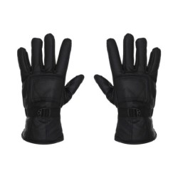 Selfieseven Black Leather Gloves
