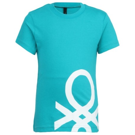 United Colors of Benetton Turquoise Printed T-Shirt
