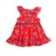 Nauti Nati Faux georgette Printed  Red Dress For Kids