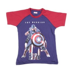 Avengers Purple & Red Half Sleeve T-shirt For Boys