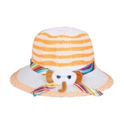 Sushito Orange Polyester Fidora Hat For Kids
