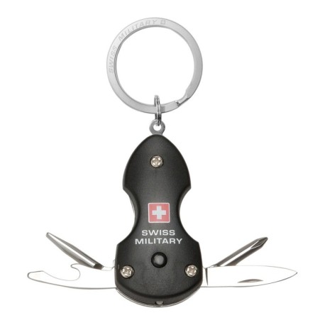 Swiss Military Black Multifunctional Keychain