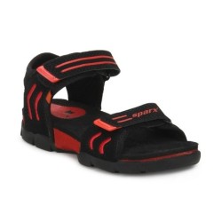 Sparx Black Floater Sandals For Kids