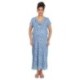 Kriti Comfort Blue and Orange Cotton Hospital Gown