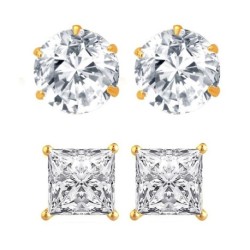 Jewels Galaxy Combo Of American Diamond Solitaire Studs