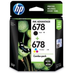 HP 678 Black and Tricolor Ink Combo Pack