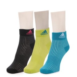 Adidas Womens Flat Knit Quarter Socks - 3 pair pack