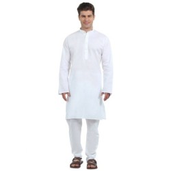 FTC White Cotton Kurta Pajama
