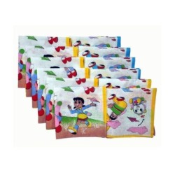 Bellegirl Cotton Multicolor Kids Handkerchief - Pack Of 12