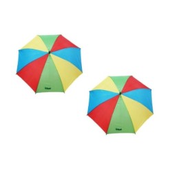 Modgen Multicolour Polyester One Fold Kids Umbrella - Set of 2 Pcs