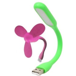 Gadget Deals Combo Of Portable Usb Fan And Usb Led Light (Multicolour)