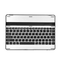 Microsys Wireless Bluetooth Keyboard Stand Hard Plastic Slim Case Cover For Apple iPad 2/3/4 Silver