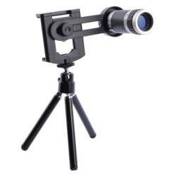 Xtra 8X Optical Zoom Telescope Mobile Camera Lens Kit with Tripod and Adjustable Holder