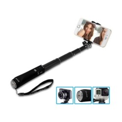 ZAAP NUSTAR1 Bluetooth Extendable Premium Selfie Stick with In-built Remote Shutter - 4000+ clicks per charge - For iPhone, An
