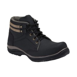 Bachini Black Faux Leather Ankle Boots