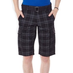 Celio Black Checked Shorts