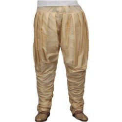 Dulha Libaas Cream Silk Blend Baloon Dhoti-sherwani
