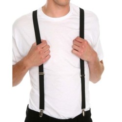 Civil Outfitters Black Polyester Slim Suspender