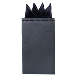 Classique Black Microfiber pocket square