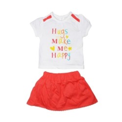 Mini Klub Coral Top And Skirt Set